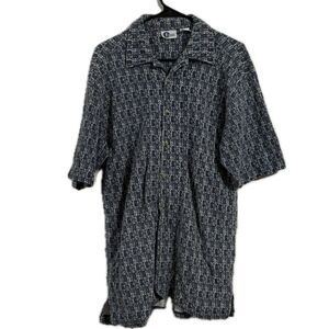 Arizona Jean Company Blue and White Casual Button Down Shirt